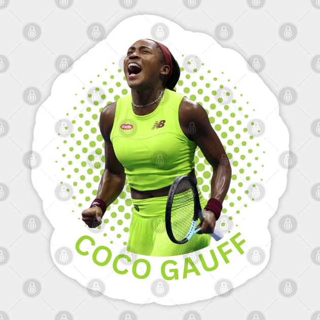 Coco Gauff Tennis Player Sticker by Danemilin